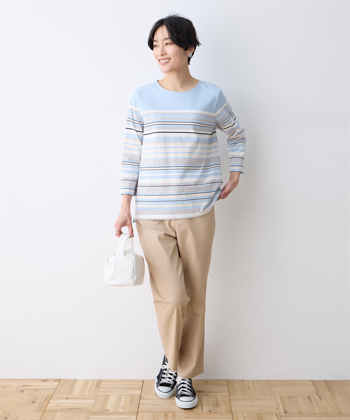 DECOY パネルボーダーＴシャツ【オーガニックコットンブレンド】_sub_8