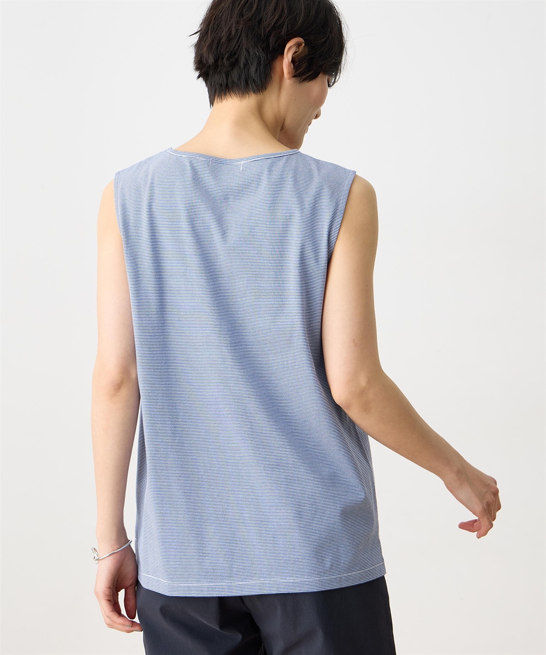 DECOY ボーダー・ドットタンクトップ【UVカット・接触冷感】【オーガニックコットン】_sub_3