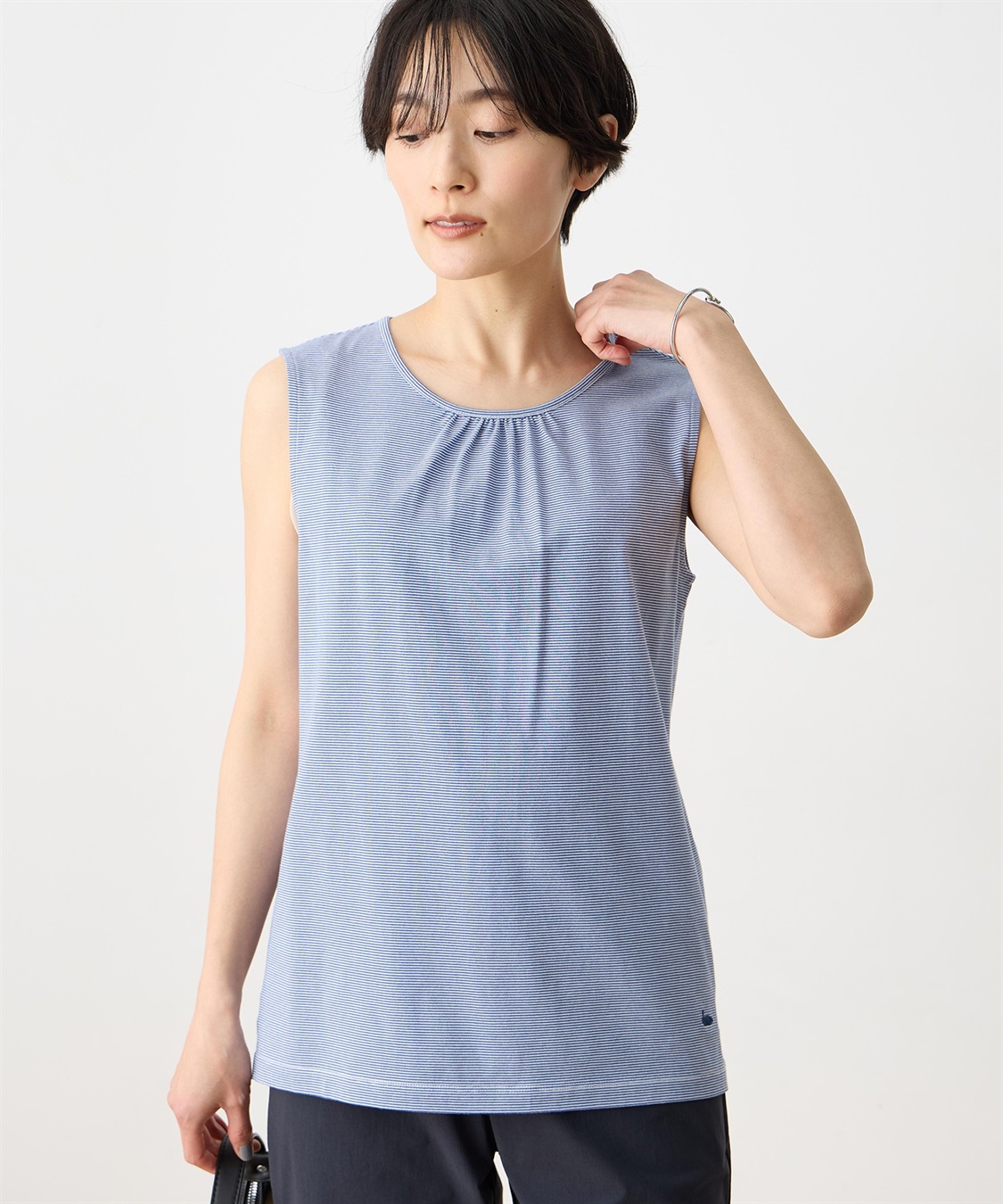 DECOY ボーダー・ドットタンクトップ【UVカット・接触冷感】【オーガニックコットン】_sub_4