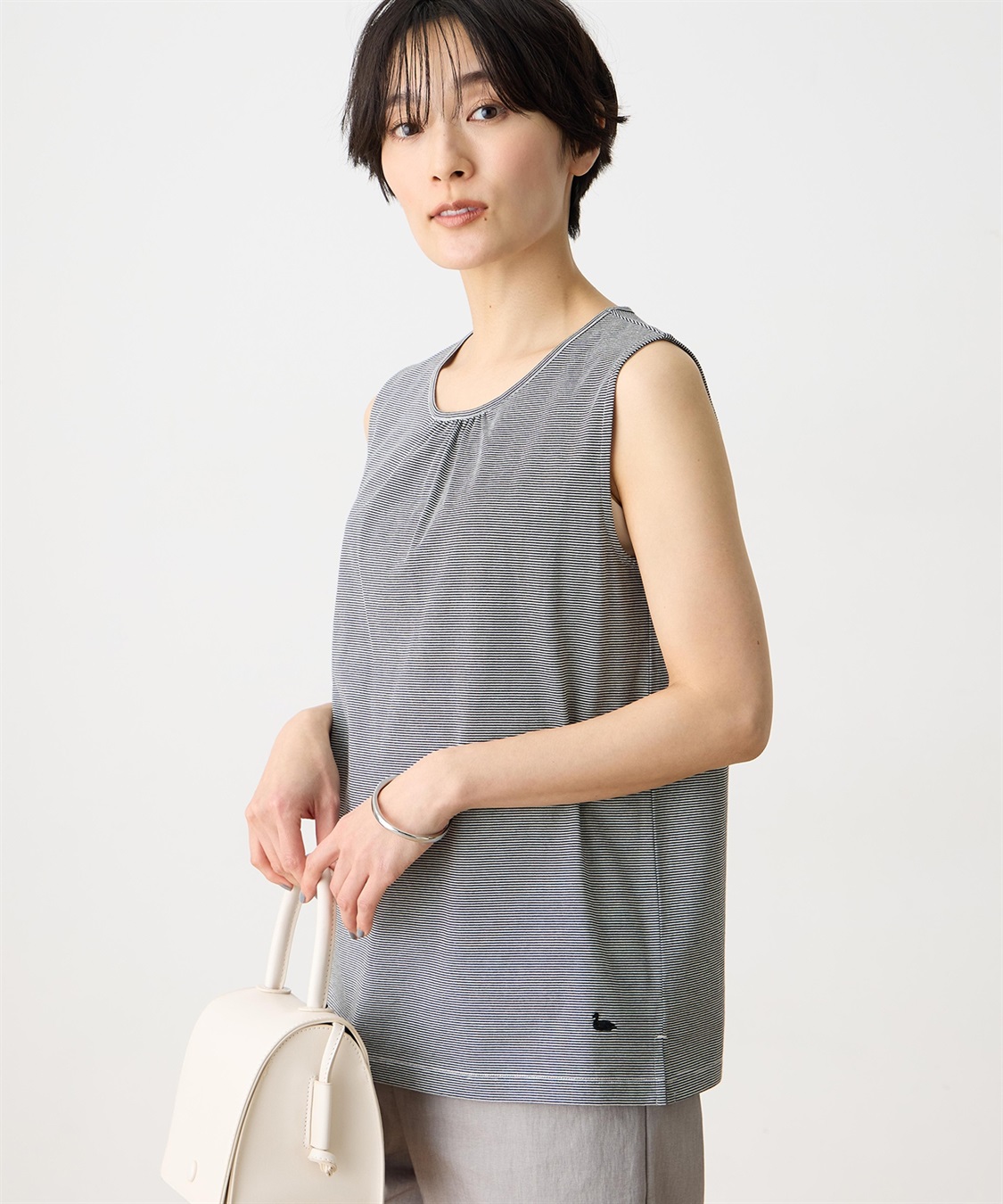 DECOY ボーダー・ドットタンクトップ【UVカット・接触冷感】【オーガニックコットン】_sub_6