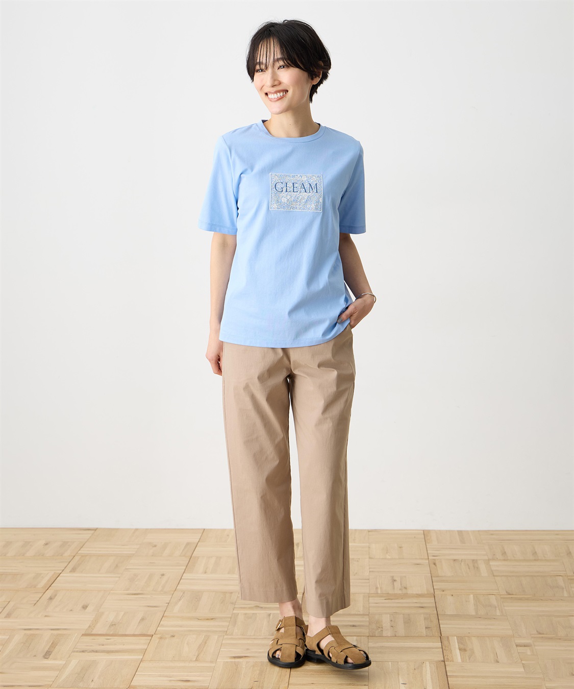 DECOY 【Liberty】リバティプリント半袖Tシャツ【UVカット・接触冷感・オーガニックコットンブレンド】_sub_4