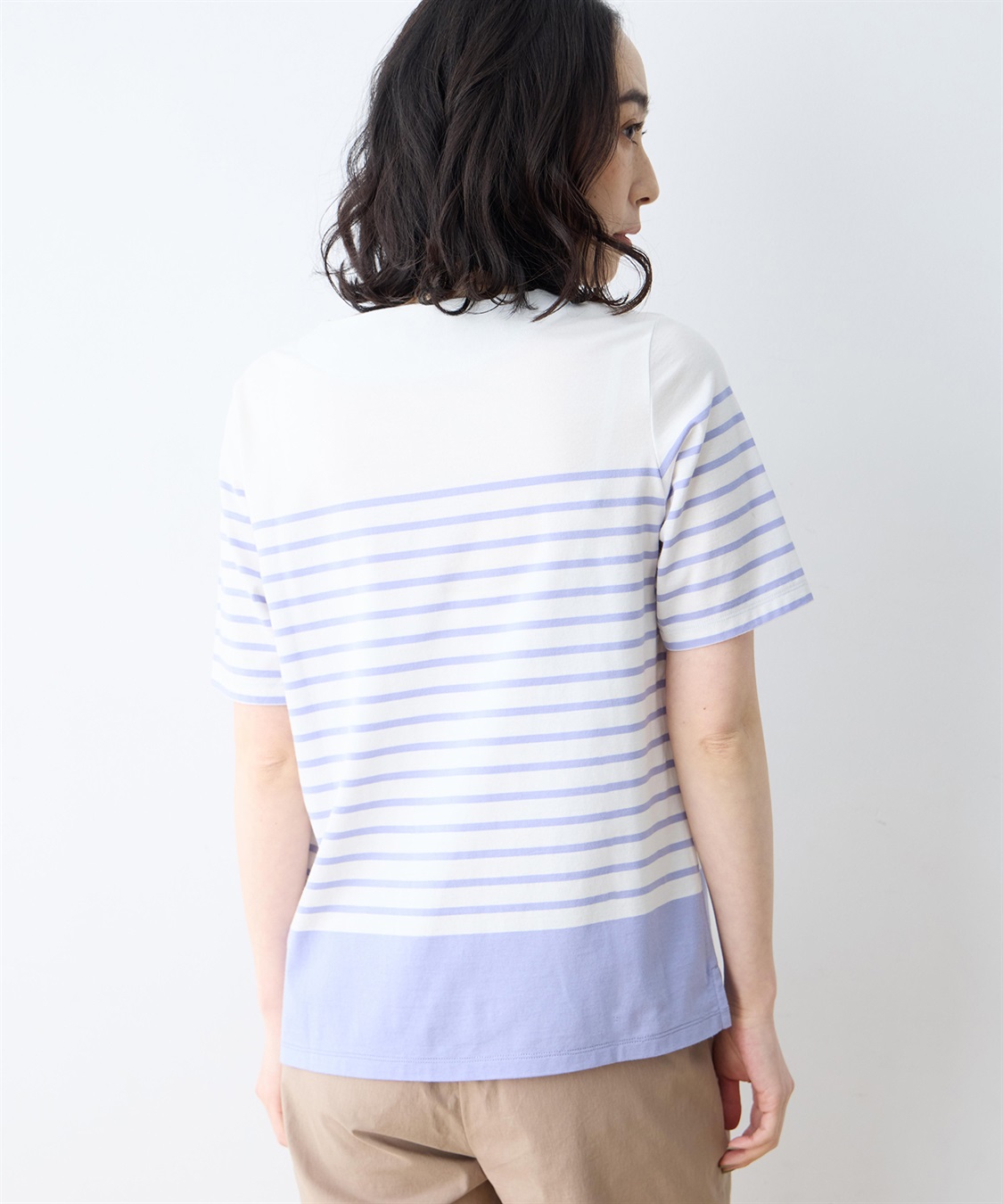 DECOY 【Liberty】リバティプリントパネルボーダープルオーバー【UVカット・接触冷感】【オーガニックコットン】_sub_2