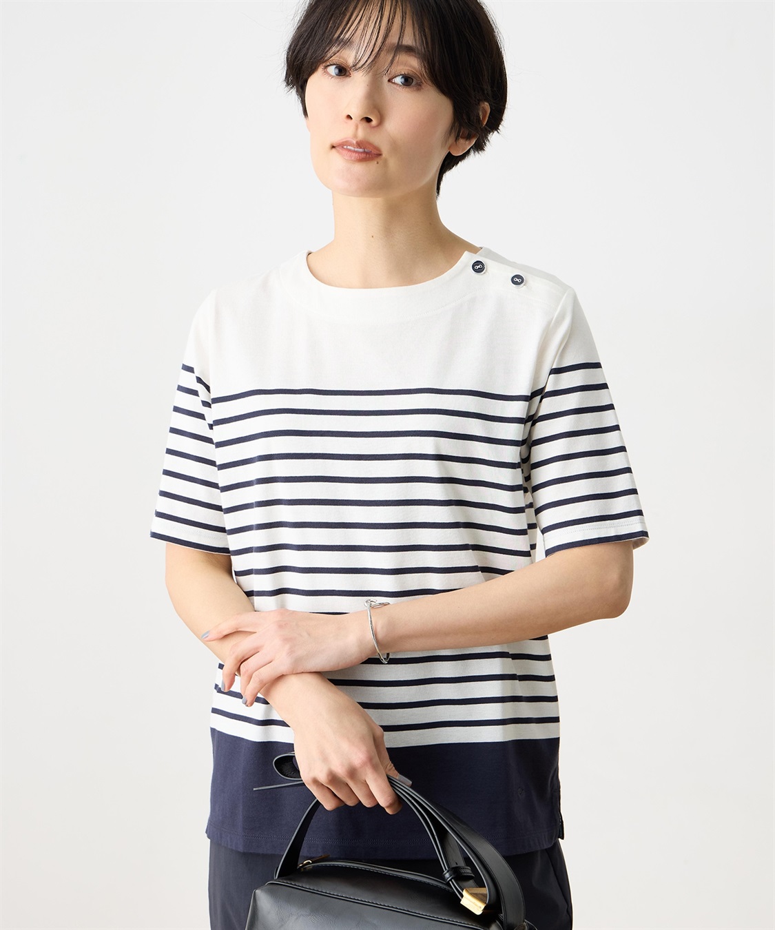 DECOY 【Liberty】リバティプリントパネルボーダープルオーバー【UVカット・接触冷感】【オーガニックコットン】_sub_3