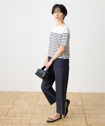 DECOY 【Liberty】リバティプリントパネルボーダープルオーバー【UVカット・接触冷感】【オーガニックコットン】_subthumb_4