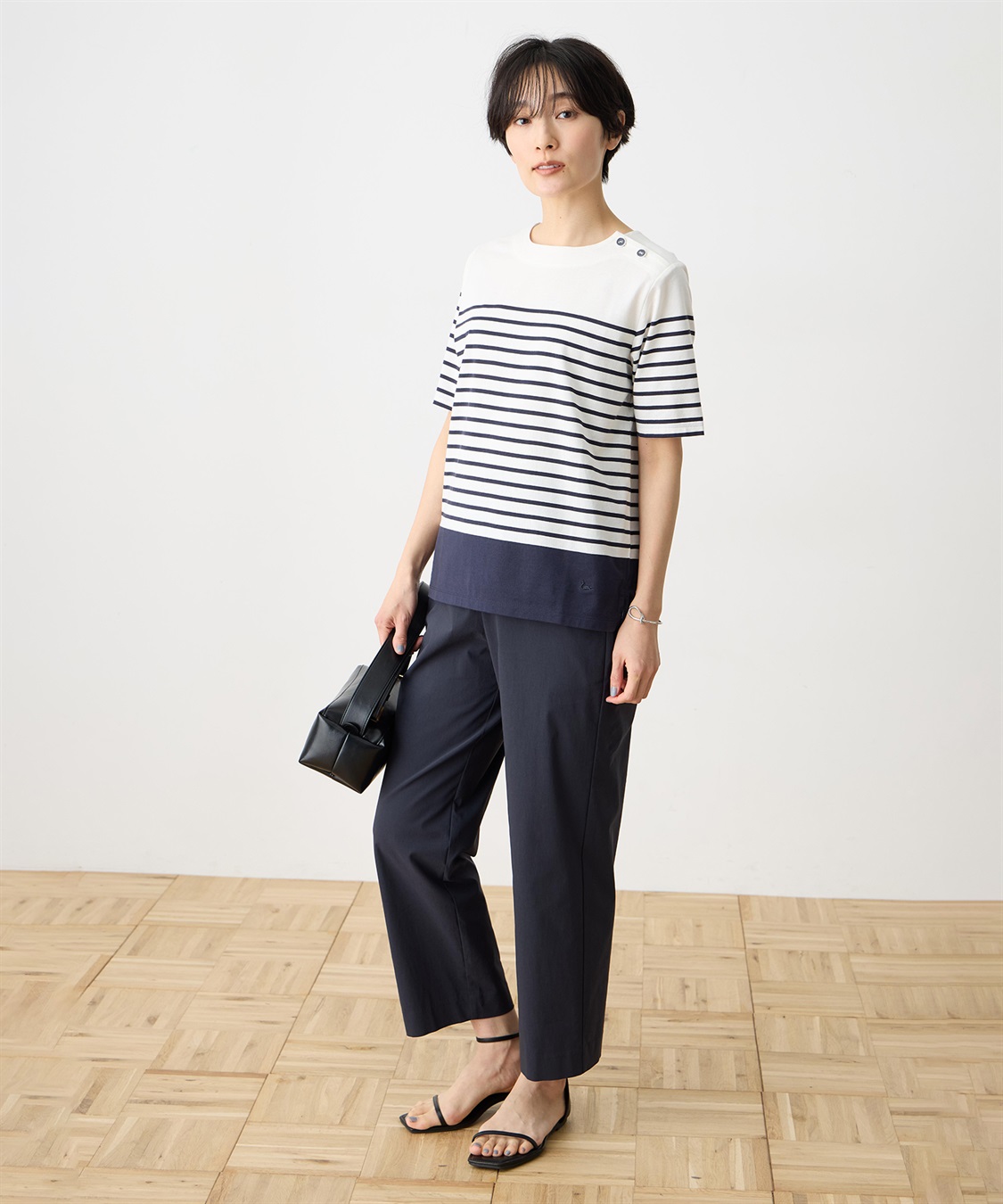 DECOY 【Liberty】リバティプリントパネルボーダープルオーバー【UVカット・接触冷感】【オーガニックコットン】_sub_5