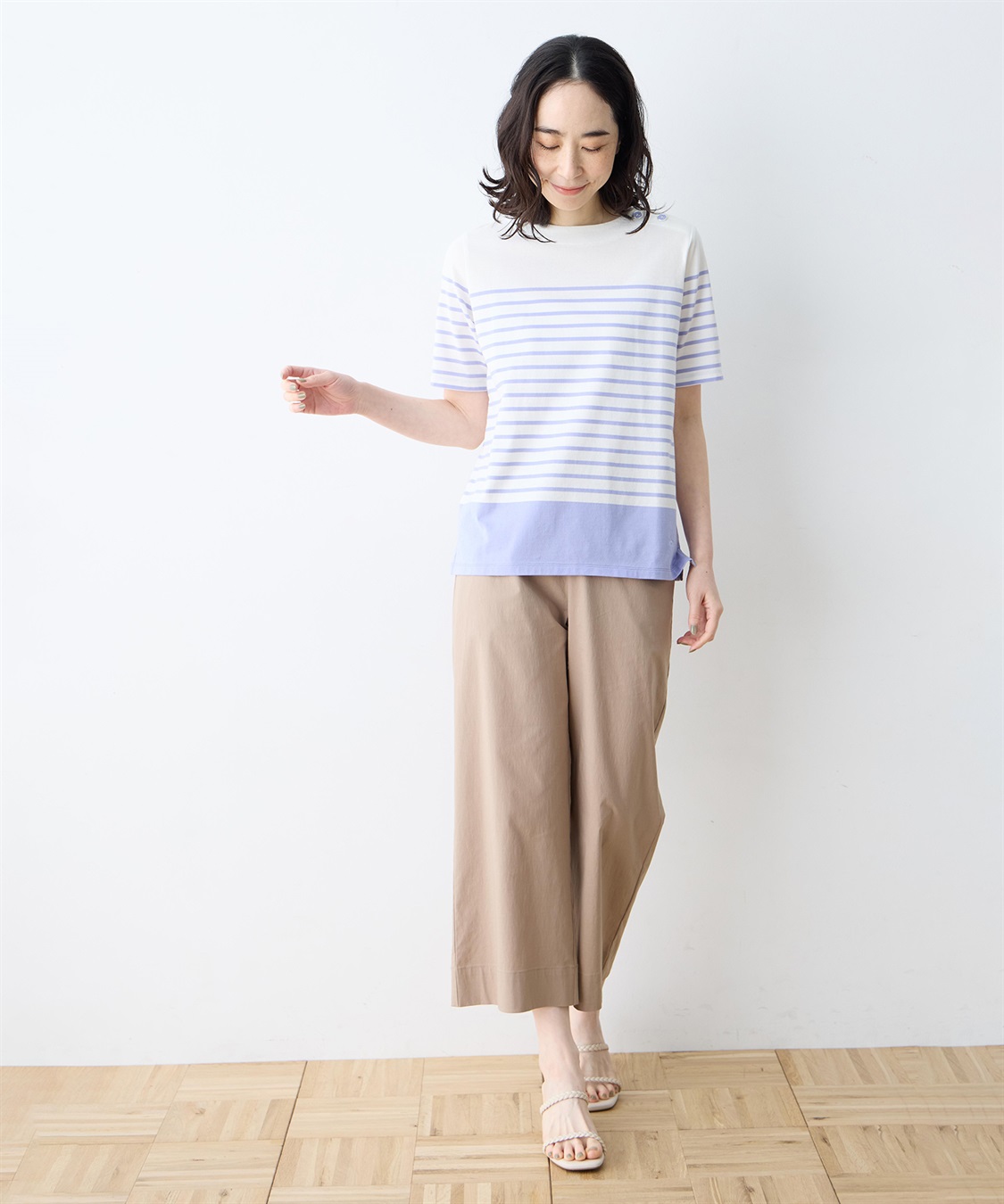 DECOY 【Liberty】リバティプリントパネルボーダープルオーバー【UVカット・接触冷感】【オーガニックコットン】_sub_6