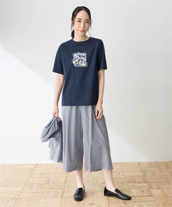 DECOY 【ひやさらコットン】フラワープリントTシャツ【綿100％・接触冷感・UVカット】_subthumb_7