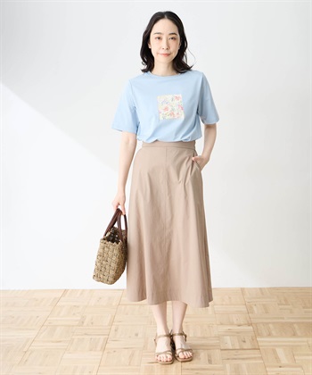 DECOY 【ひやさらコットン】フラワープリントTシャツ【綿100％・接触冷感・UVカット】_subthumb_8