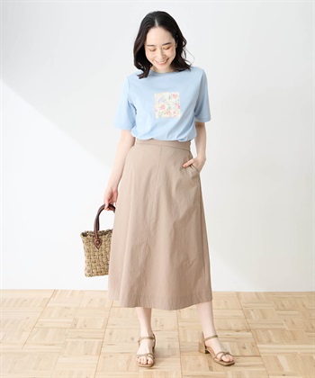 DECOY 【ひやさらコットン】フラワープリントTシャツ【綿100％・接触冷感・UVカット】_subthumb_9