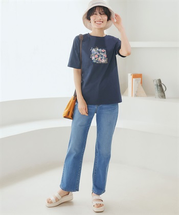 DECOY 【ひやさらコットン】フラワープリントTシャツ【綿100％・接触冷感・UVカット】_subthumb_13