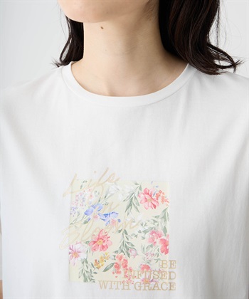 DECOY 【ひやさらコットン】フラワープリントTシャツ【綿100％・接触冷感・UVカット】_subthumb_14