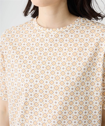 DECOY 【ひやさらコットン】小紋柄プリントTシャツ【綿100％・接触冷感・UVカット】_subthumb_13
