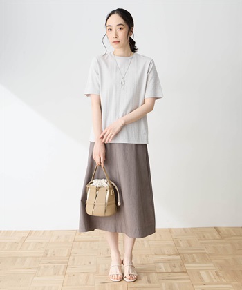 DECOY 【ひやさらコットン】ジャガードチュニックTシャツ【綿100％・接触冷感・UVカット】_subthumb_9