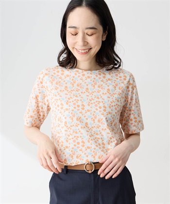 DECOY 【in Bloomコラボ】ひやさら総柄Tシャツ【冷感】【UVカット】【ひやさや・UVカット・オーガニックコットン】_subthumb_3