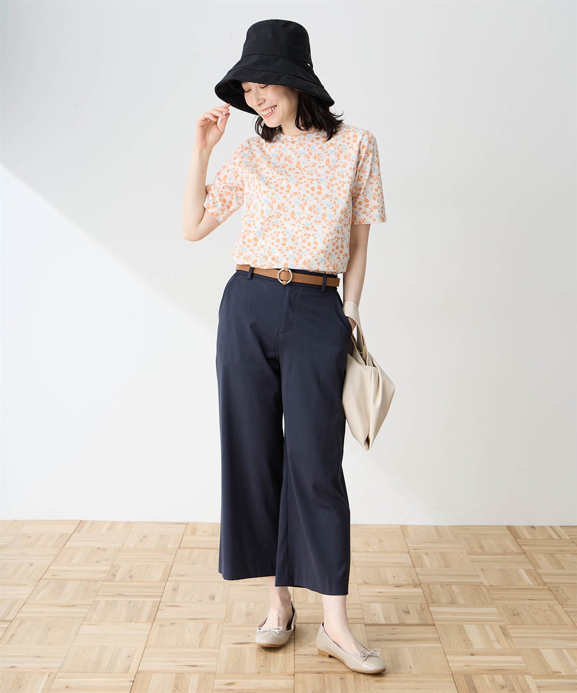 DECOY 【in Bloomコラボ】ひやさら総柄Tシャツ【冷感】【UVカット】【ひやさや・UVカット・オーガニックコットン】_sub_5
