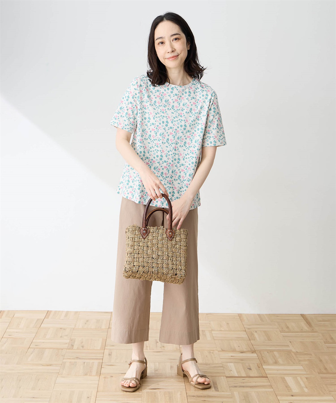 DECOY 【in Bloomコラボ】ひやさら総柄Tシャツ【冷感】【UVカット】【ひやさや・UVカット・オーガニックコットン】_sub_6