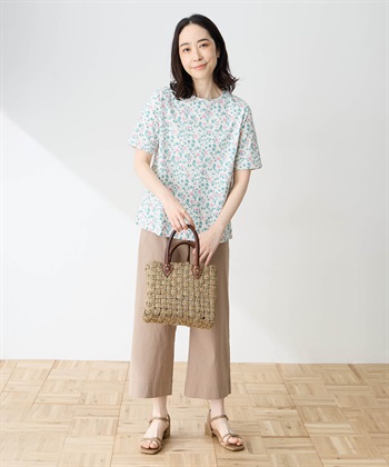 DECOY 【in Bloomコラボ】ひやさら総柄Tシャツ【冷感】【UVカット】【ひやさや・UVカット・オーガニックコットン】_subthumb_6