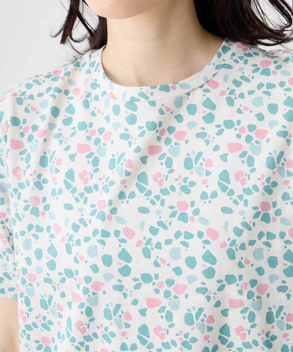 DECOY 【in Bloomコラボ】ひやさら総柄Tシャツ【冷感】【UVカット】【ひやさや・UVカット・オーガニックコットン】_sub_8