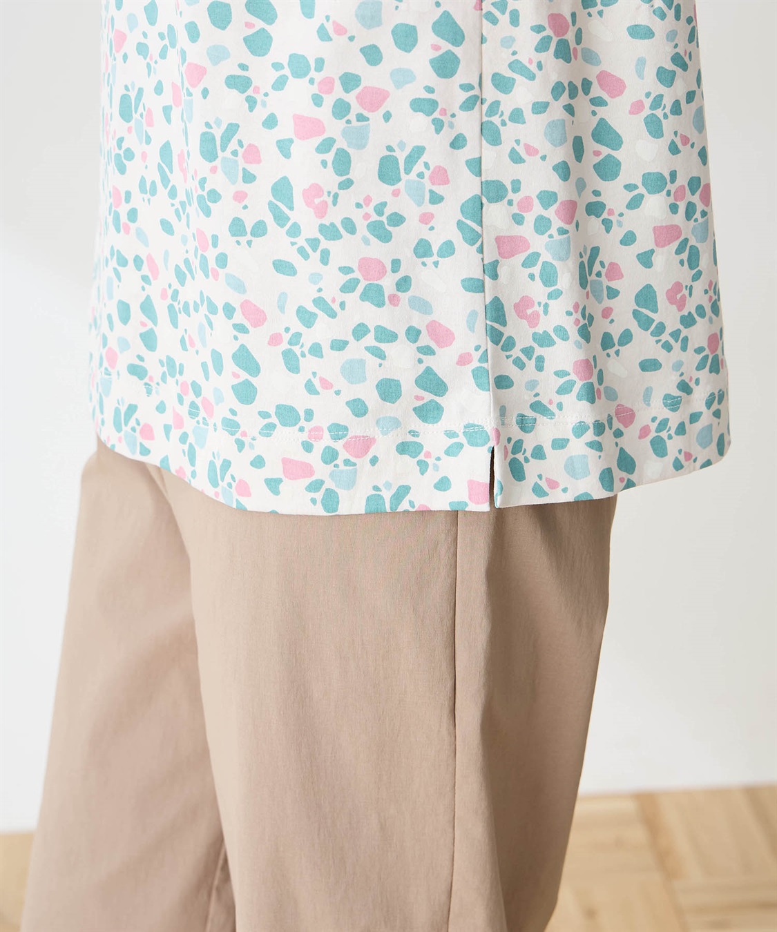 DECOY 【in Bloomコラボ】ひやさら総柄Tシャツ【冷感】【UVカット】【ひやさや・UVカット・オーガニックコットン】_sub_10