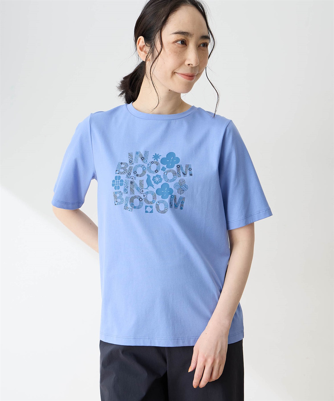 DECOY 【in Bloomコラボ】ひやさらプリントTシャツ【冷感】【UVカット】【ひやさら・UVカット・オーガニックコットン】_sub_1