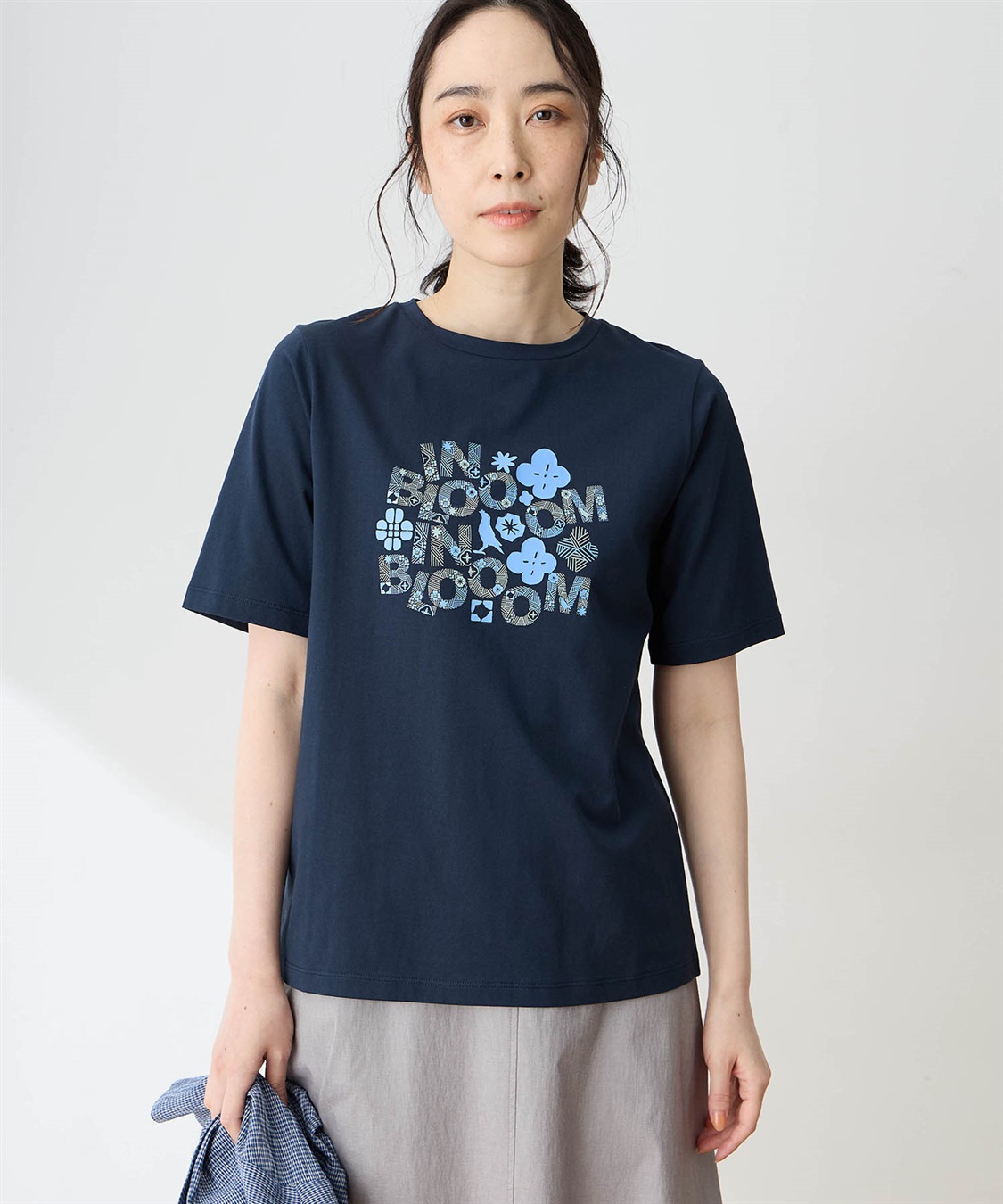DECOY 【in Bloomコラボ】ひやさらプリントTシャツ【冷感】【UVカット】【ひやさら・UVカット・オーガニックコットン】_sub_2