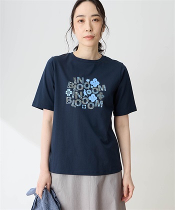 DECOY 【in Bloomコラボ】ひやさらプリントTシャツ【冷感】【UVカット】【ひやさら・UVカット・オーガニックコットン】_subthumb_2