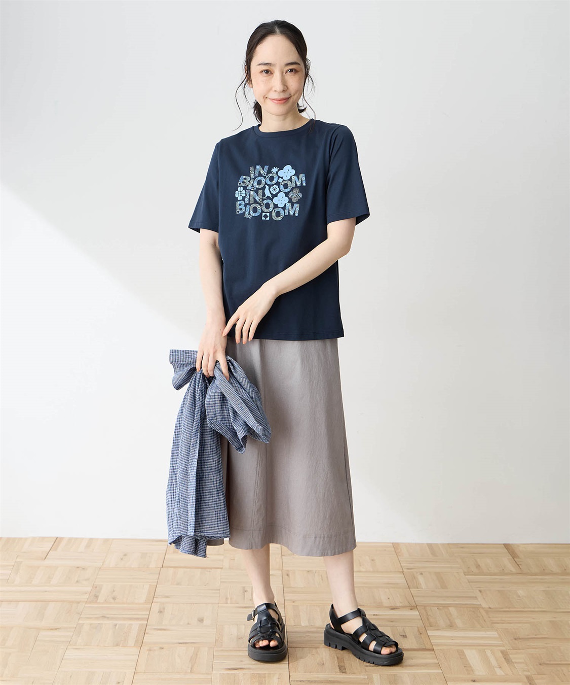 DECOY 【in Bloomコラボ】ひやさらプリントTシャツ【冷感】【UVカット】【ひやさら・UVカット・オーガニックコットン】_sub_3