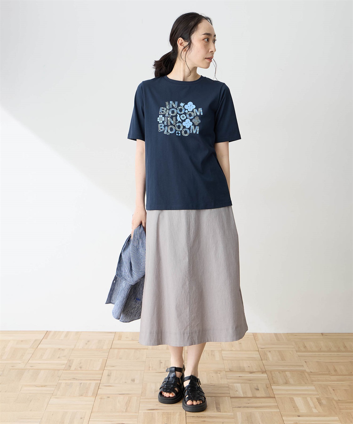 DECOY 【in Bloomコラボ】ひやさらプリントTシャツ【冷感】【UVカット】【ひやさら・UVカット・オーガニックコットン】_sub_4
