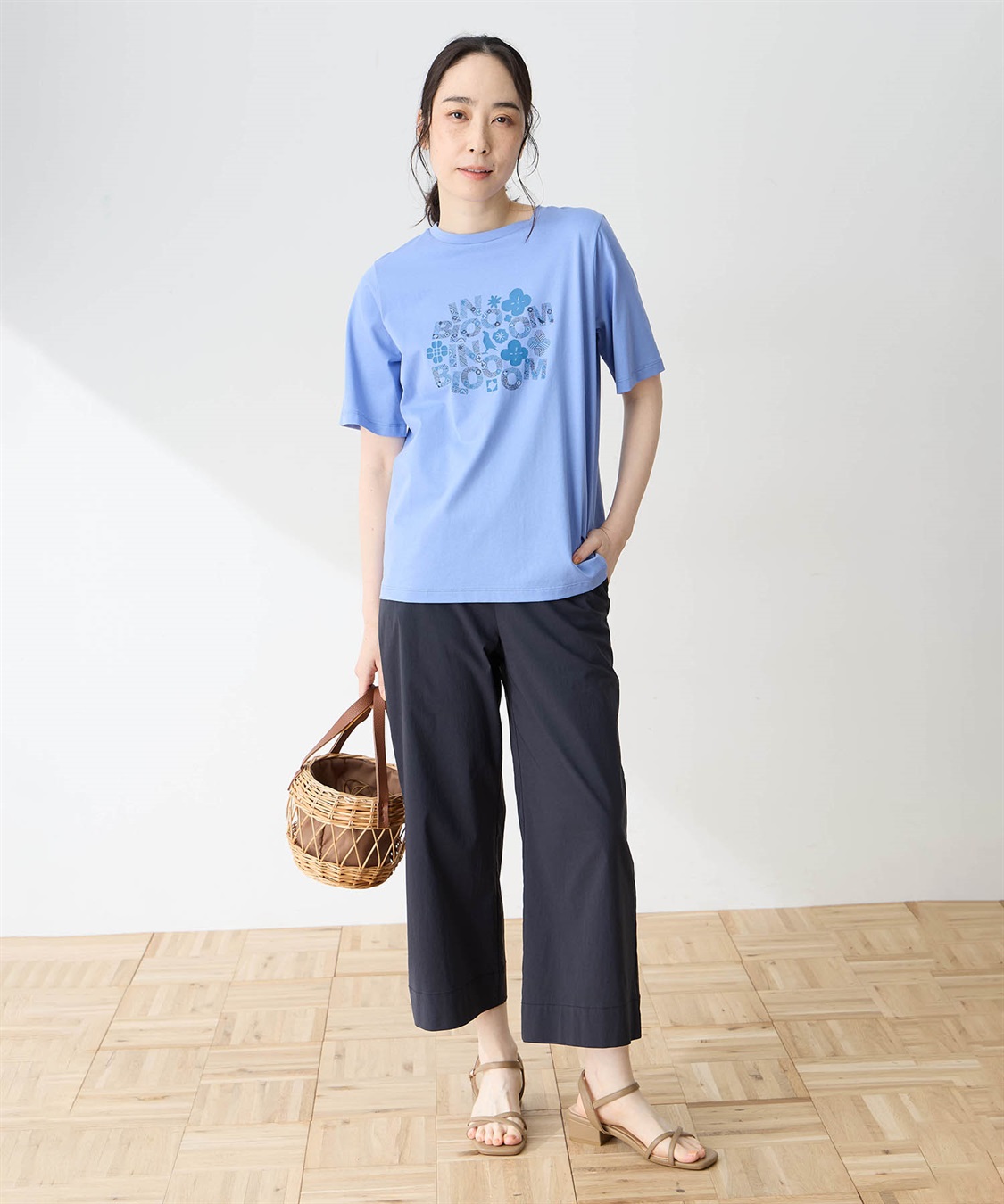 DECOY 【in Bloomコラボ】ひやさらプリントTシャツ【冷感】【UVカット】【ひやさら・UVカット・オーガニックコットン】_sub_5