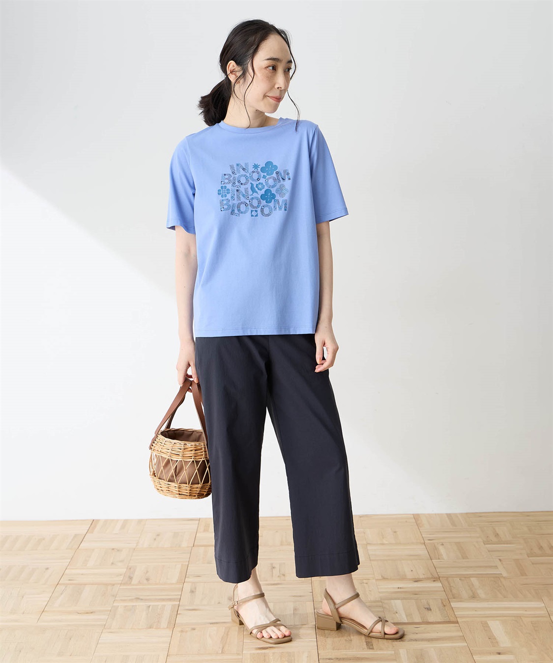 DECOY 【in Bloomコラボ】ひやさらプリントTシャツ【冷感】【UVカット】【ひやさら・UVカット・オーガニックコットン】_sub_6