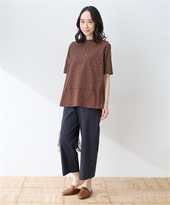 DECOY 【ひやさらコットン】ドットプリント5分袖Tシャツ【綿100％・接触冷感・UVカット】_subthumb_11
