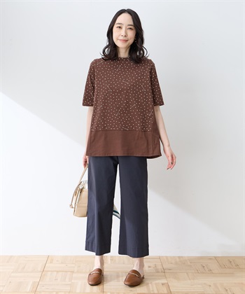 DECOY 【ひやさらコットン】ドットプリント5分袖Tシャツ【綿100％・接触冷感・UVカット】_subthumb_12