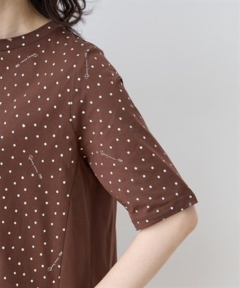 DECOY 【ひやさらコットン】ドットプリント5分袖Tシャツ【綿100％・接触冷感・UVカット】_subthumb_14