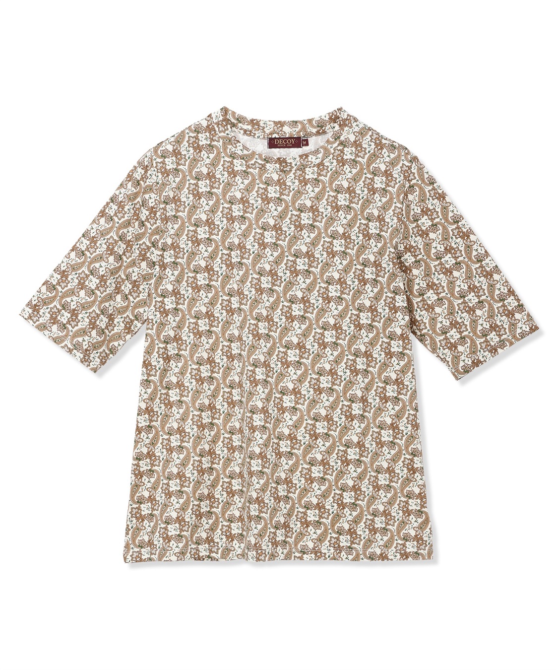 DECOY 【ひやさらコットン】バックタックペイズリープリント5分袖Tシャツ【綿100％・接触冷感・UVカット】_sub_15