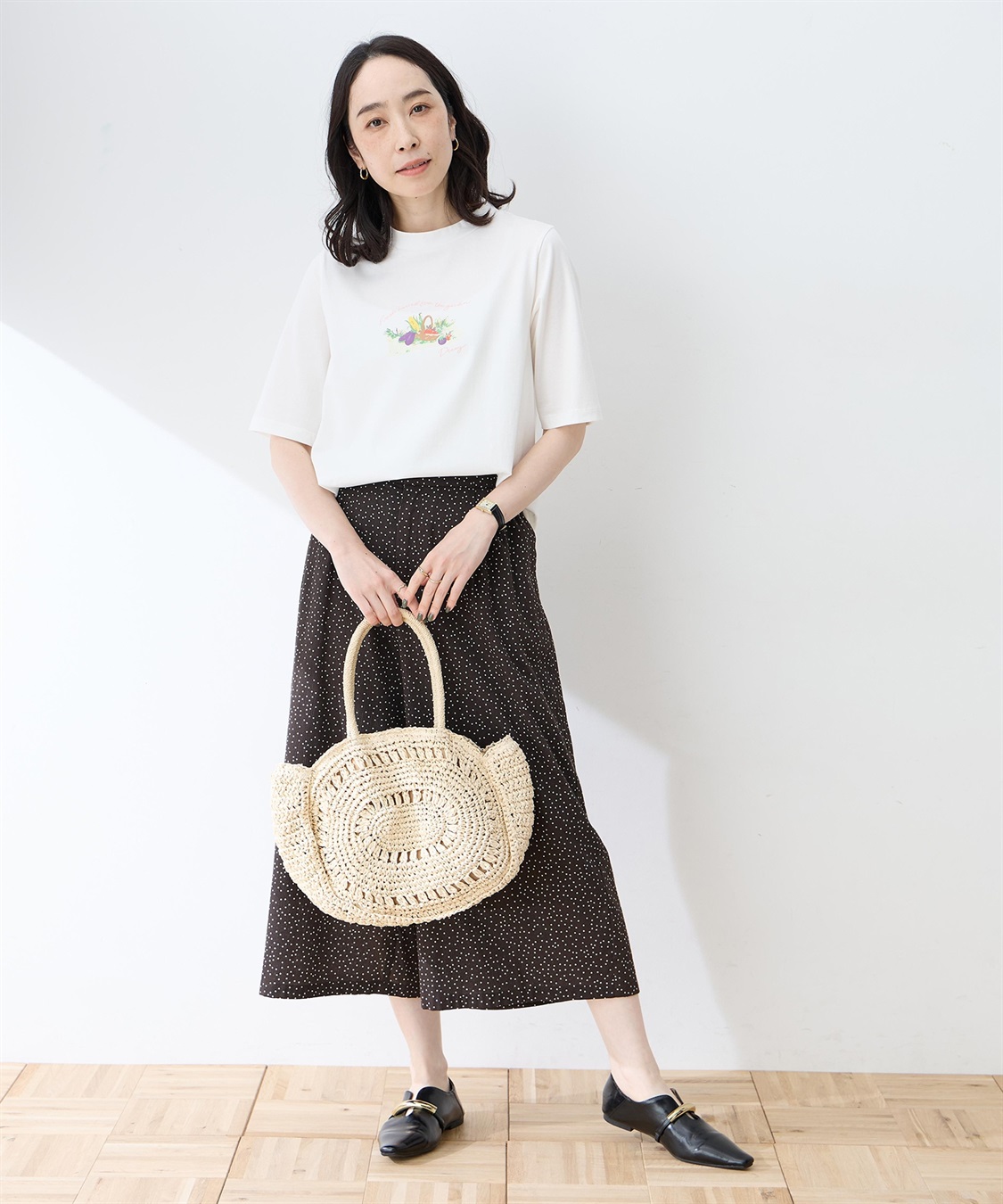 DECOY 【ひやさらコットン】モックネックベジタブルプリント5分袖Tシャツ【綿100％・接触冷感・UVカット】_sub_13
