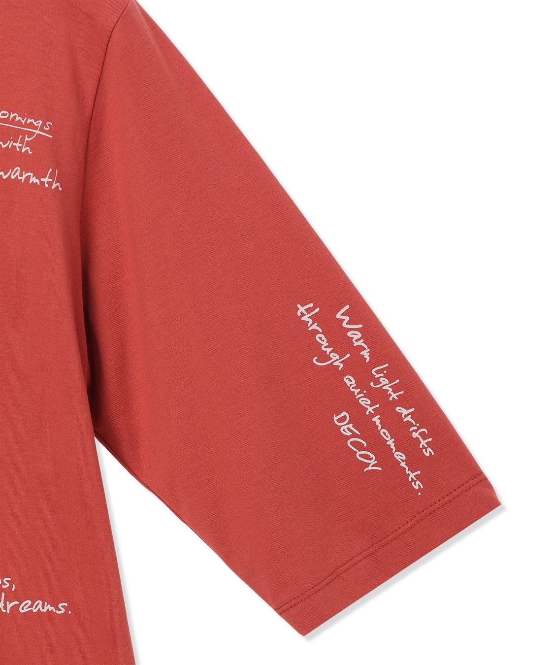 DECOY 【ひやさらコットン】メッセージプリントバックタック6分袖Tシャツ【綿100％・接触冷感・UVカット】_sub_17