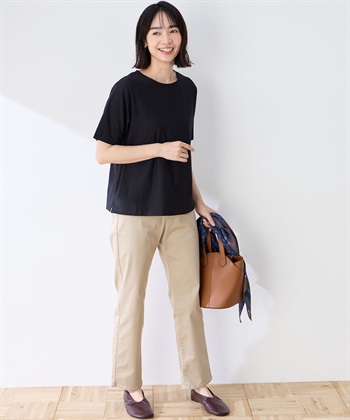 DECOY トリコットストライプ5分袖Tシャツ【接触冷感・UVカット】_subthumb_9