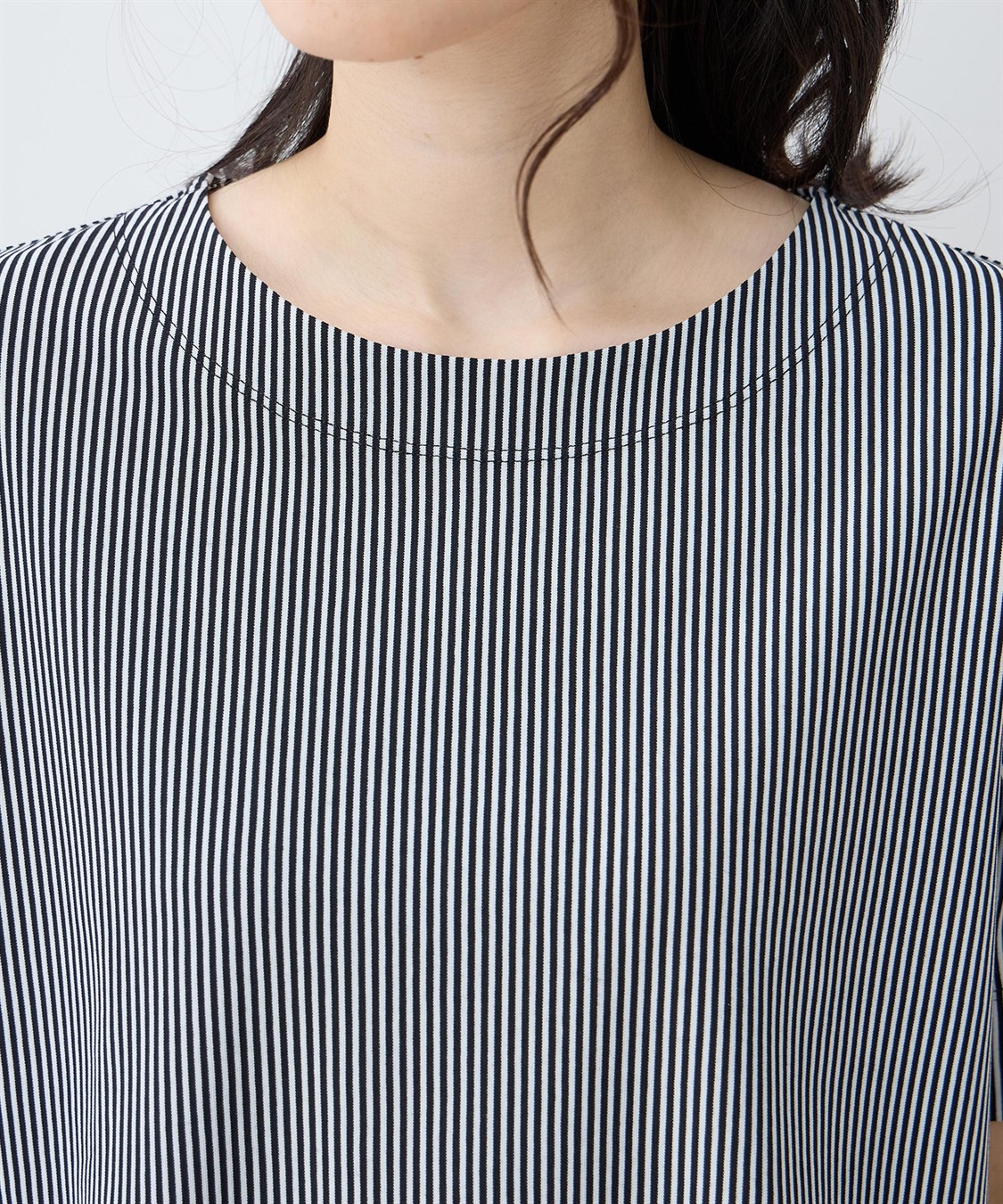 DECOY トリコットストライプ5分袖Tシャツ【接触冷感・UVカット】_sub_11