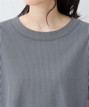 DECOY トリコットストライプ5分袖Tシャツ【接触冷感・UVカット】_subthumb_11