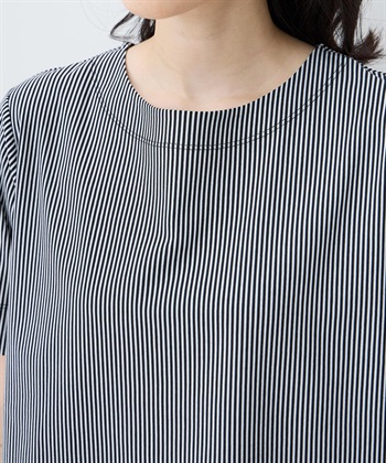 DECOY トリコットストライプ5分袖Tシャツ【接触冷感・UVカット】_subthumb_12