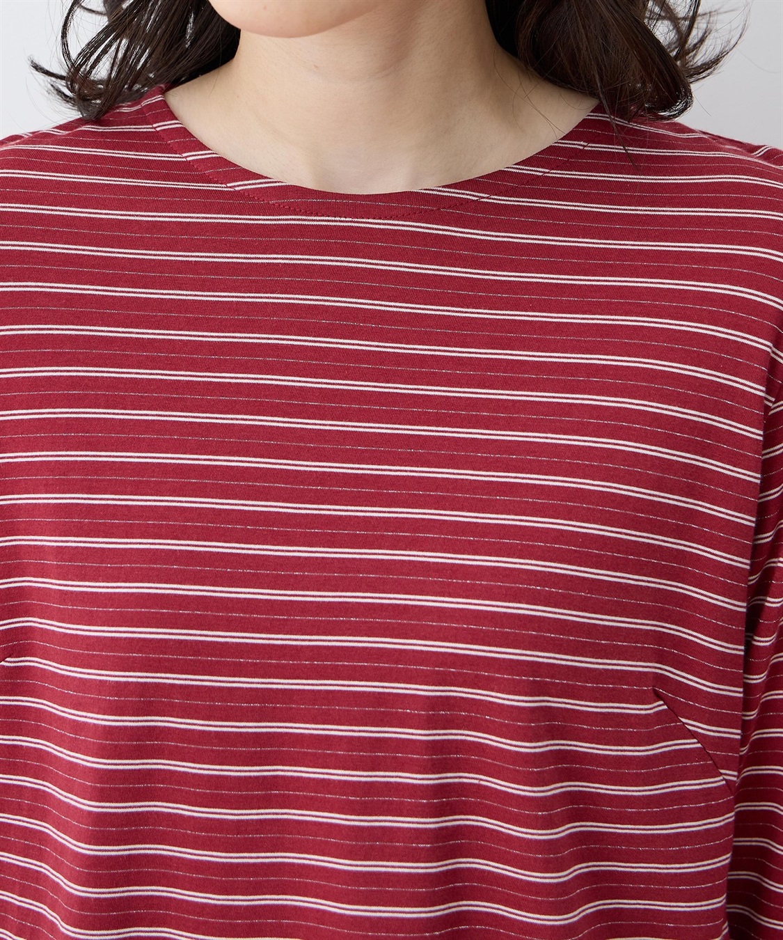 DECOY ラメボーダー7分袖Tシャツ_sub_8