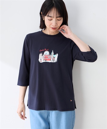 DECOY 【chiyoさんコラボ】ロンドンマーチロゴプリント7分袖Tシャツ【オーガニックコットンブレンド】_subthumb_6