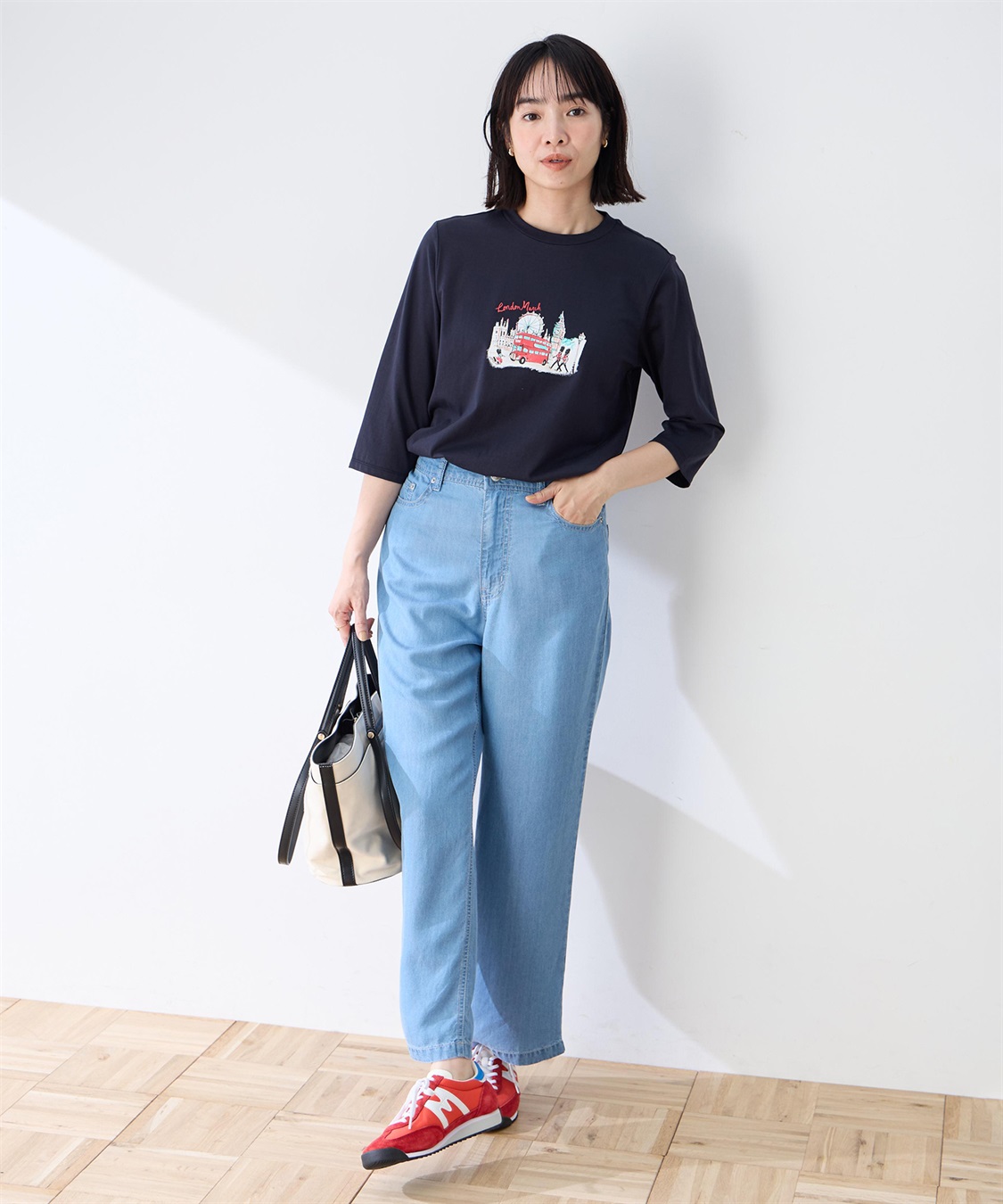DECOY 【chiyoさんコラボ】ロンドンマーチロゴプリント7分袖Tシャツ【オーガニックコットンブレンド】_sub_8