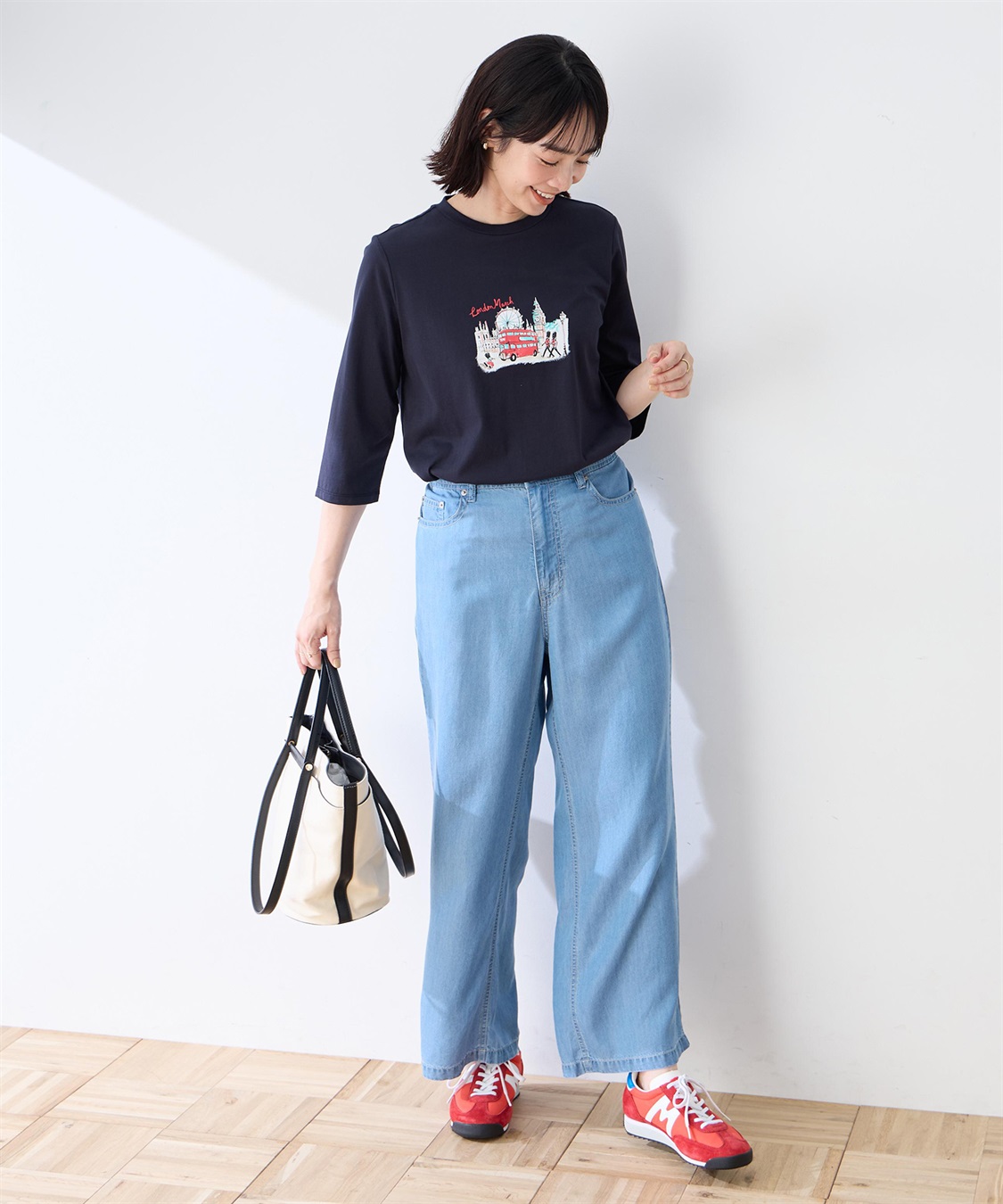 DECOY 【chiyoさんコラボ】ロンドンマーチロゴプリント7分袖Tシャツ【オーガニックコットンブレンド】_sub_9