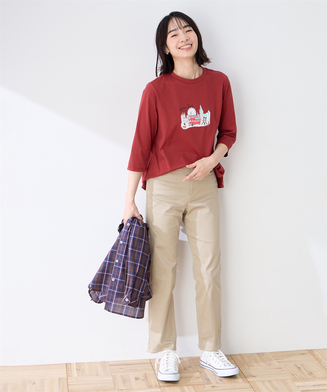 DECOY 【chiyoさんコラボ】ロンドンマーチロゴプリント7分袖Tシャツ【オーガニックコットンブレンド】_sub_10