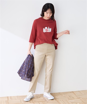 DECOY 【chiyoさんコラボ】ロンドンマーチロゴプリント7分袖Tシャツ【オーガニックコットンブレンド】_subthumb_11