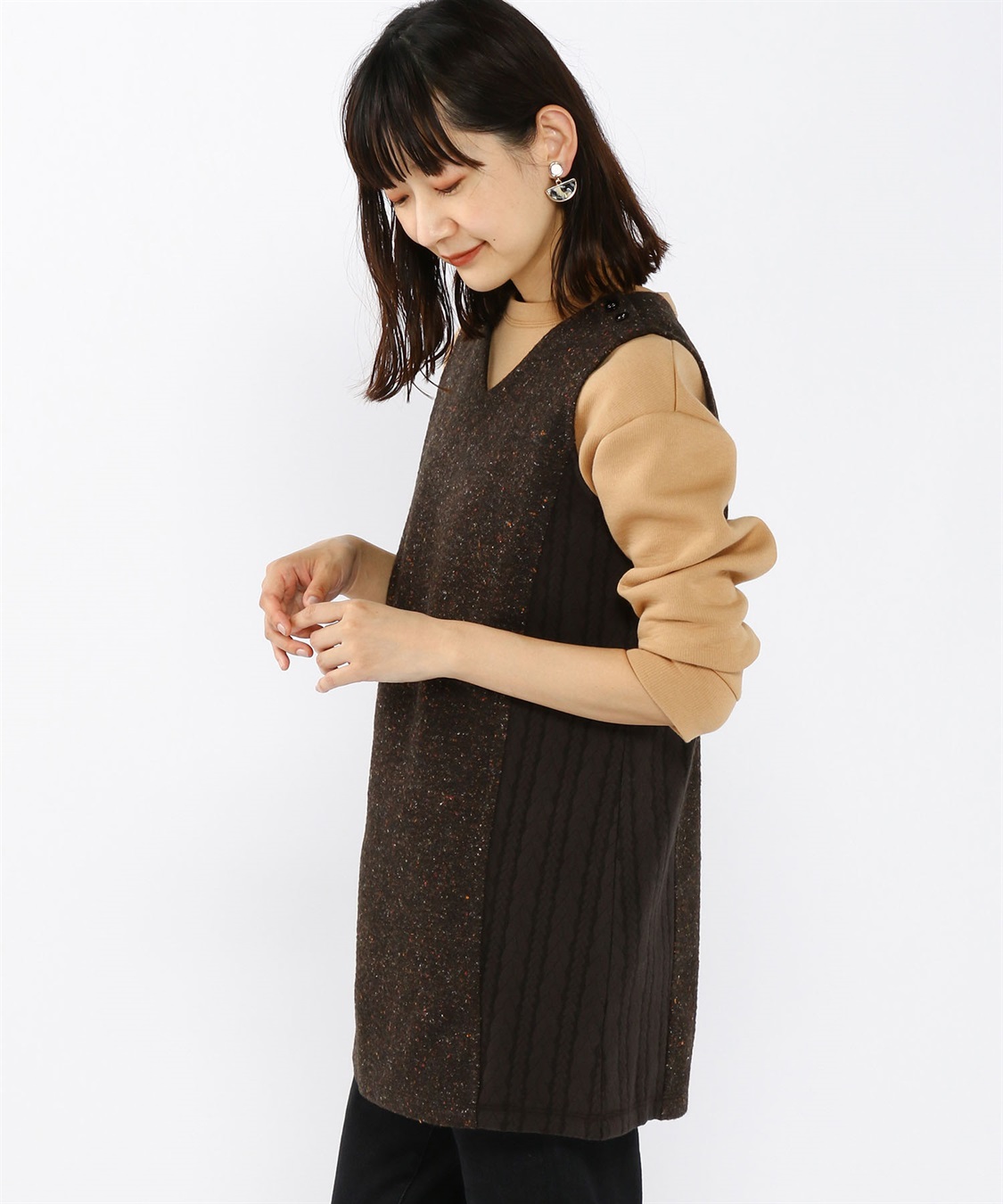 DECOY ツイードジャンパードレス_sub_1