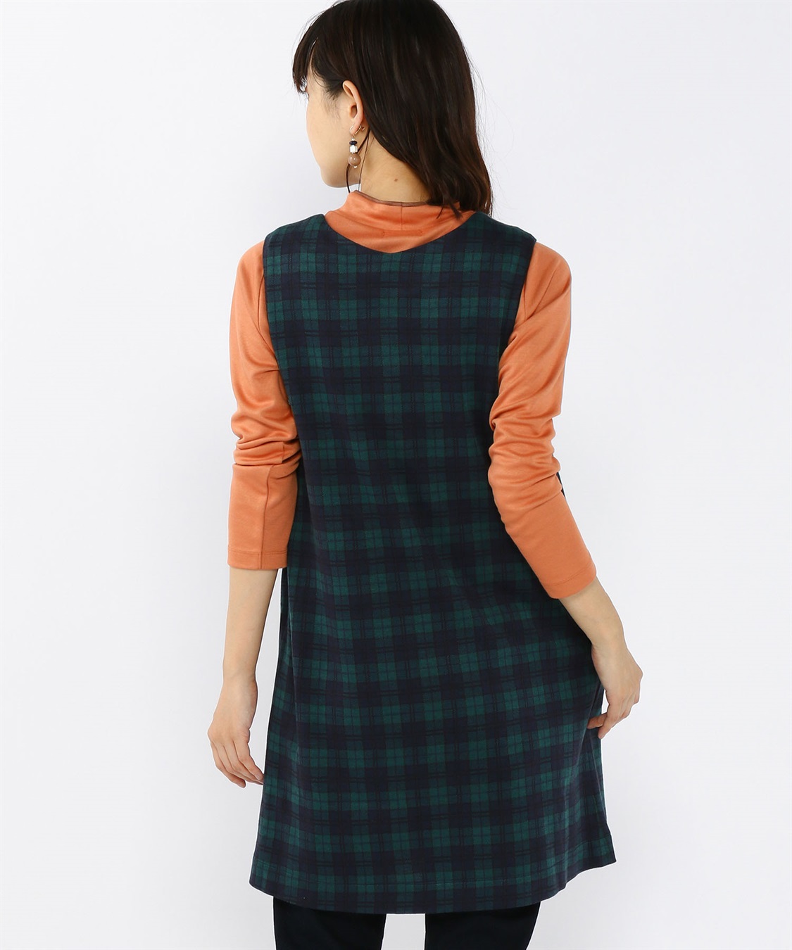 DECOY チェックジャガードジャンパードレス_sub_2