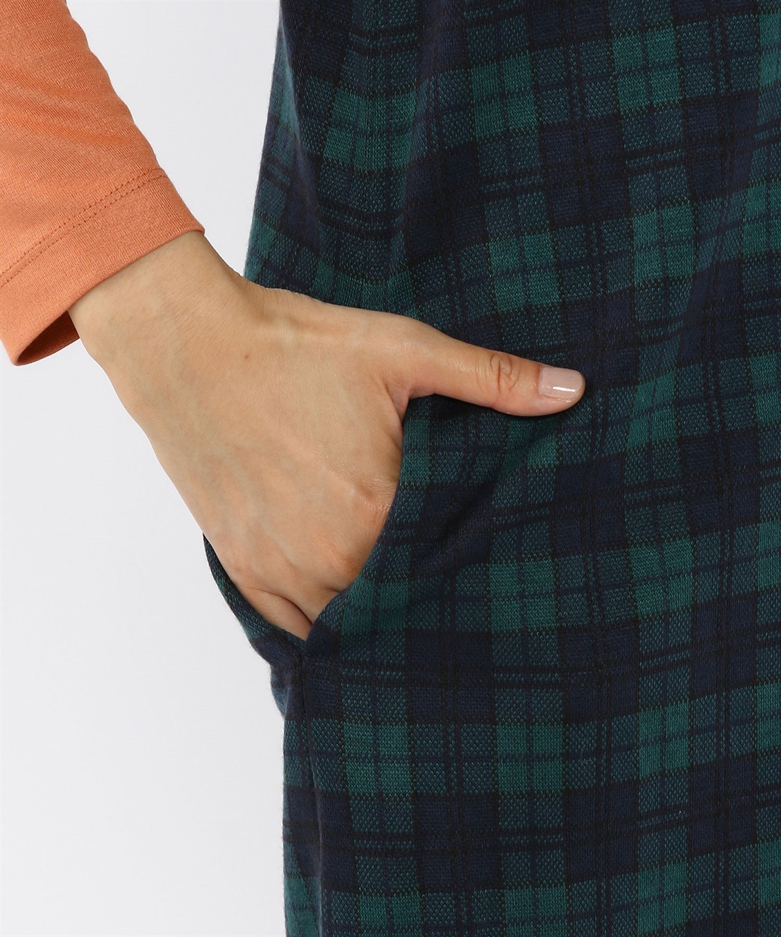 DECOY チェックジャガードジャンパードレス_sub_5