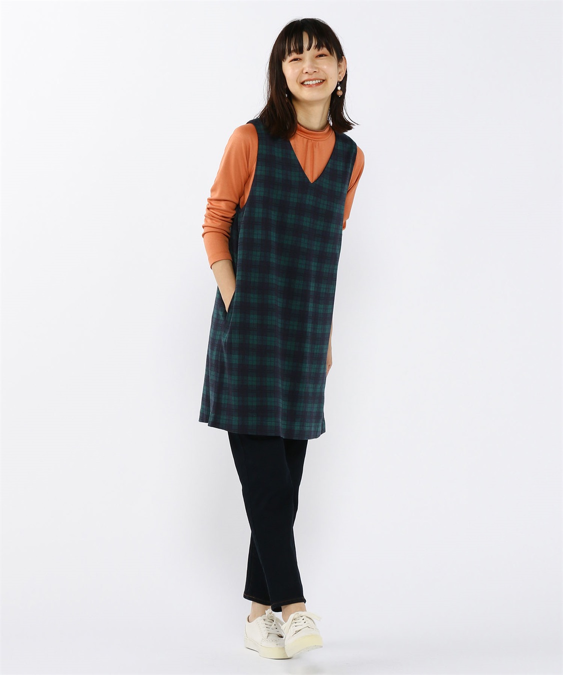 DECOY チェックジャガードジャンパードレス_sub_9